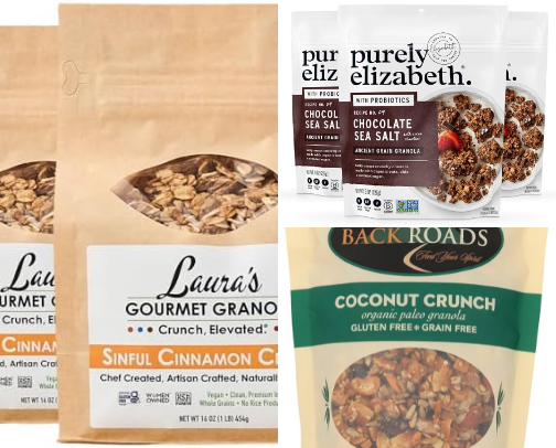 A crunchy list of my favorite granolas cover photo collage