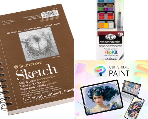 Art, Traditional and Digital cover photo collage