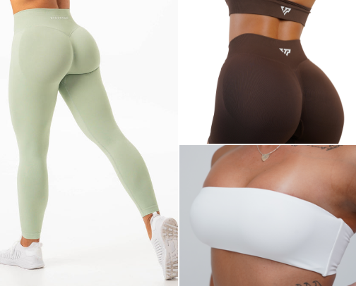 Hot girl activewear cover photo collage