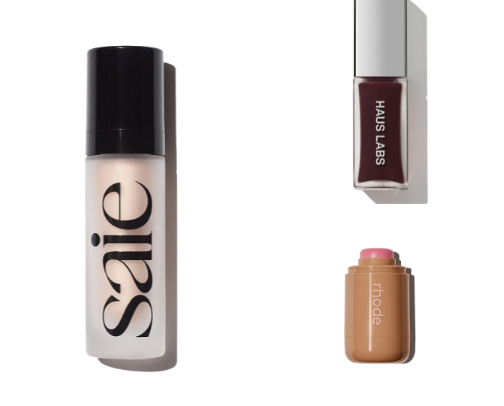 staple makeup products 💋 cover photo collage