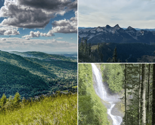 Seattle Water Hikes cover photo collage
