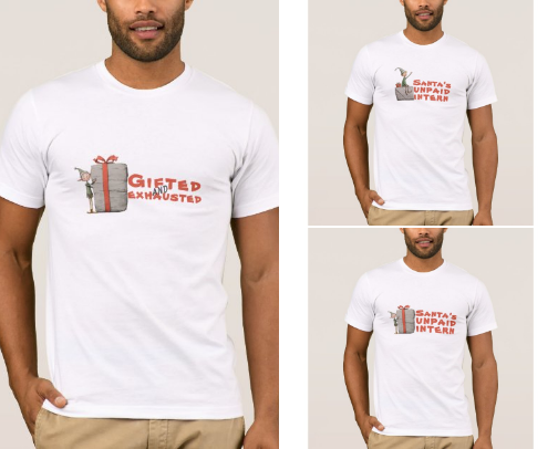 Cheerfully Twisted Christmas Elves t-shirt cover photo collage