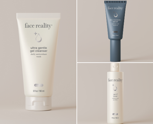 Acne safe skincare cover photo collage