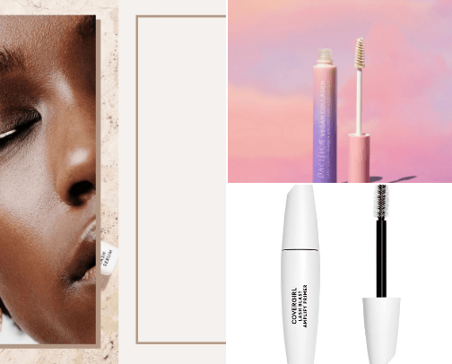 Eyelashes serum cover photo collage