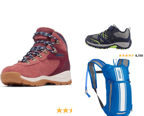 Hiking gear cover photo collage