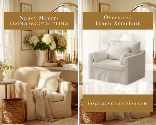 Nancy Meyers Inspired Living Room – Timeless Coastal Home Decor Finds cover photo collage