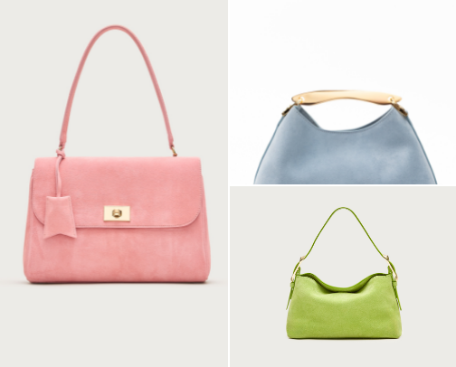 Suede Bags for Spring cover photo collage