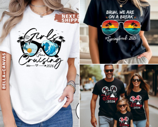 Spring Break T-Shirts You'll Want in Every Color! cover photo collage