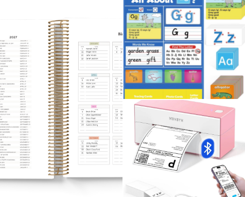 Things that keep me organized as mom and business owner cover photo collage