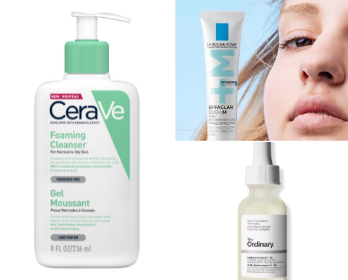 Face rutine for oily skin cover photo collage