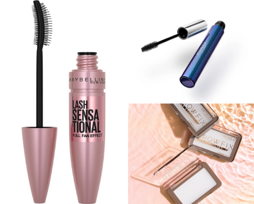 Useful products for eyebrows and lashes, affordable. cover photo collage