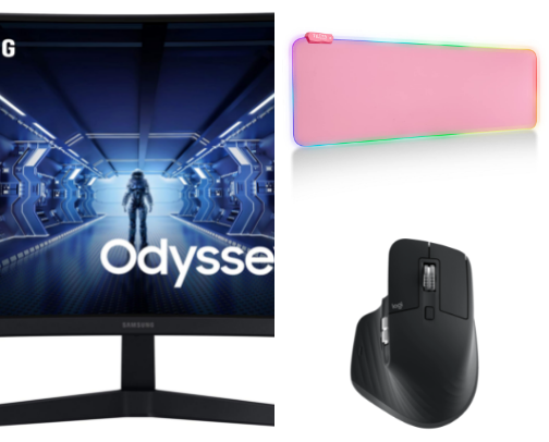 Streamer girl setup 🎧🎮 cover photo collage