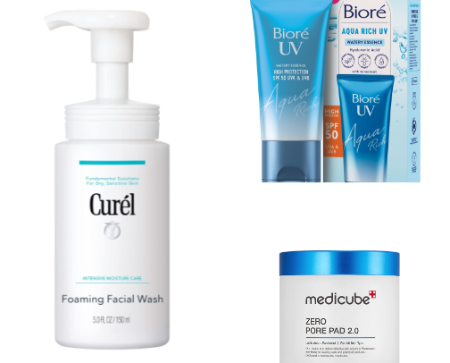 Skincare Routine dry skin acne prone cover photo collage