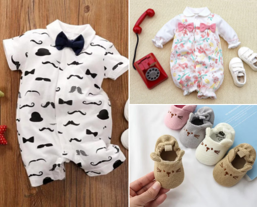 Cute and Adorable Baby Outfits cover photo collage