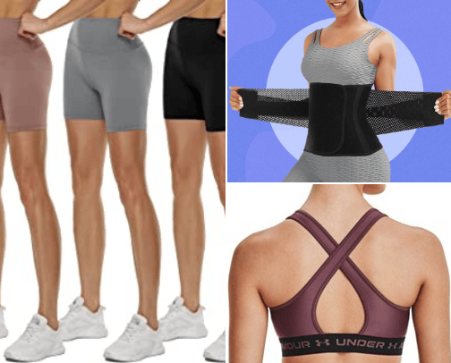 workout fitness clothes cover photo collage