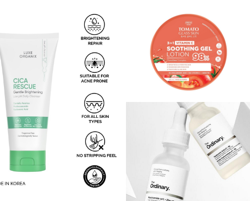 Skincare for ACNE PRONE skin 🥰 cover photo collage