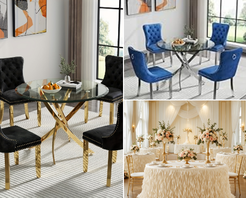 The Look of Luxury for that "Luxury on Layaway"
Dining Room & Kitchen Tables cover photo collage