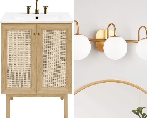 Powder room makeover (on a budget) cover photo collage