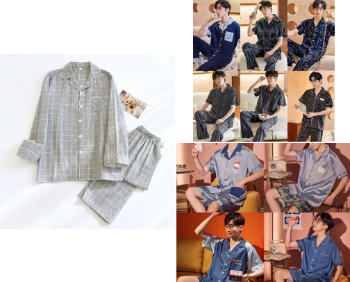 men's sleepwear cover photo collage