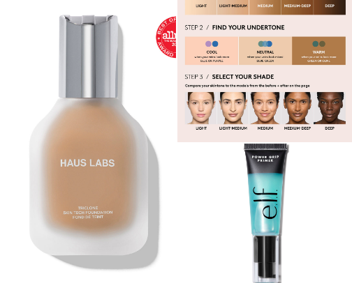 FOR THE PERFECT MAKEUP BASE cover photo collage