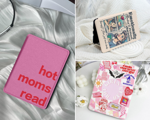 Kindle cases that keep your spicy TBR private cover photo collage
