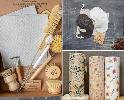 Sustainable/zero-waste products on Etsy cover photo collage