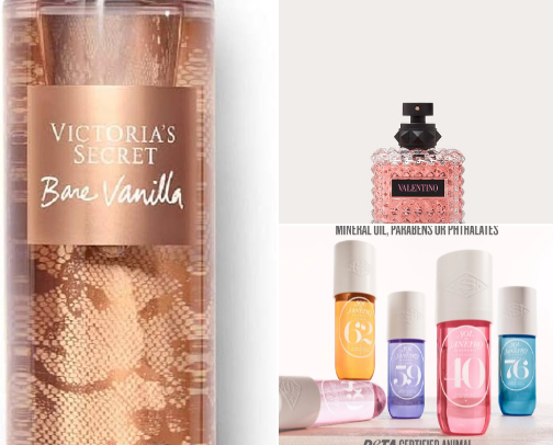 Perfume/body mists cover photo collage