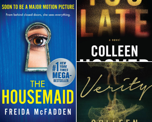 My favorite thriller book recs cover photo collage