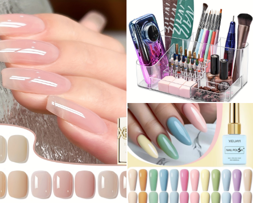 Nail products that are ACTUALLY worth it! - TEMU addition!💅🫶 cover photo collage
