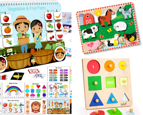 Kids toys cover photo collage