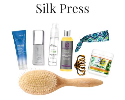 My silk press science! cover photo collage