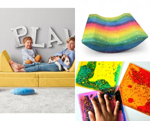 Sensory Friendly Toddler playroom ideas cover photo collage