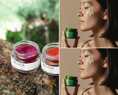 European organic skin care. cover photo collage