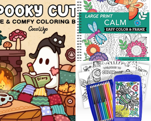 Color Your Anxiety Away cover photo collage