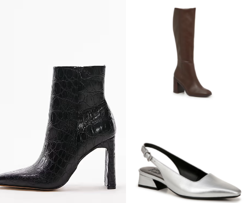 High heel and ankle boots cover photo collage