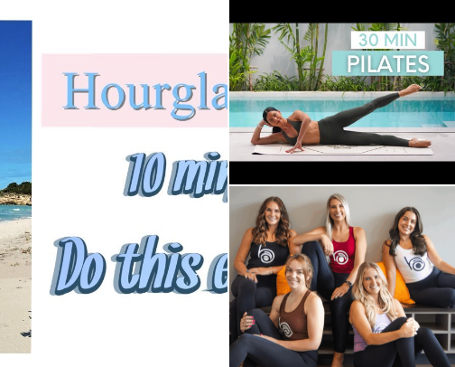 at home workout for busy girls cover photo collage