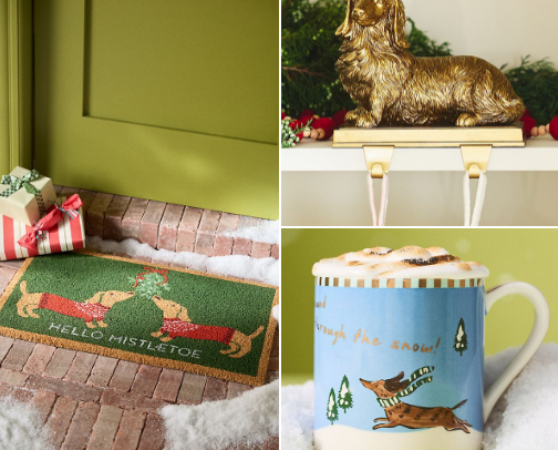 Holiday Dachshund Finds cover photo collage