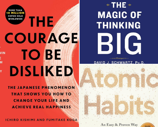 Self-Improvement Book Recommendations cover photo collage
