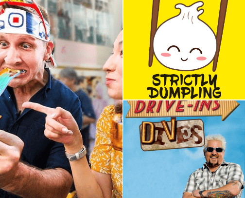 Must watch food shows/YouTube channels cover photo collage