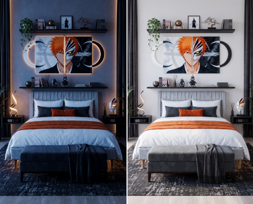 Anime Bedroom Makeover | Soul Crescent Room Design cover photo collage