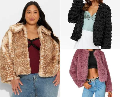 Faux Fur Coats very comfortable and stylish ! cover photo collage