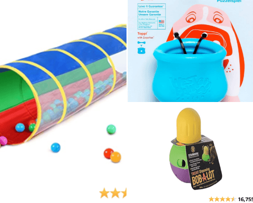 Toys and Enrichment cover photo collage