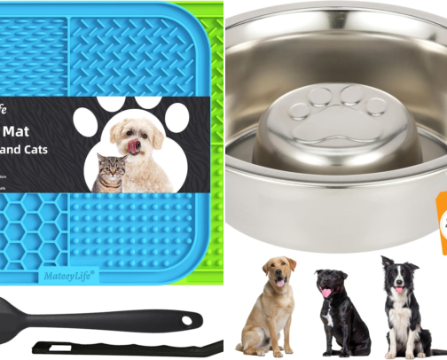 Slow Feeding & Lick-Mat Ideas for Big Dogs cover photo collage