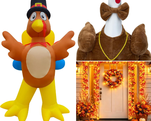 Thanksgiving and Fall Outdoor Decorations cover photo collage