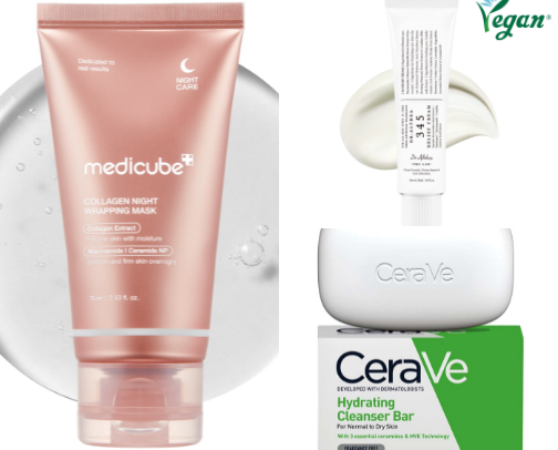 skin care for dry skin🧴💄 cover photo collage