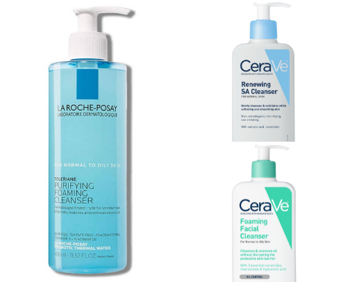 Facial cleanser favs cover photo collage