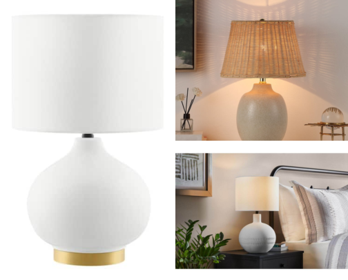 I looked at 25 bedroom lamps under $50 — these 5 are actually good cover photo collage