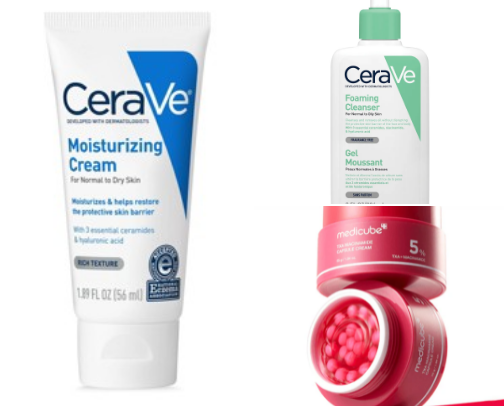 skincare must haves 🫧 cover photo collage