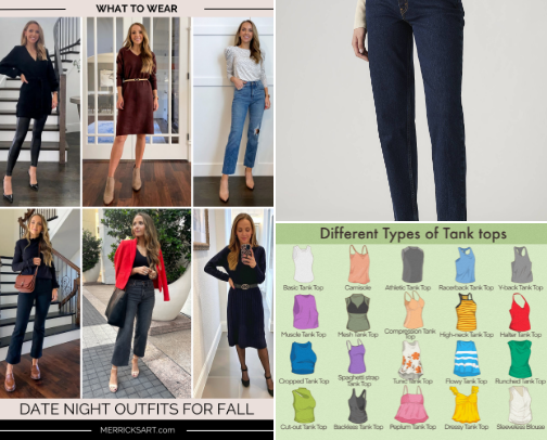 Date night outfits cover photo collage