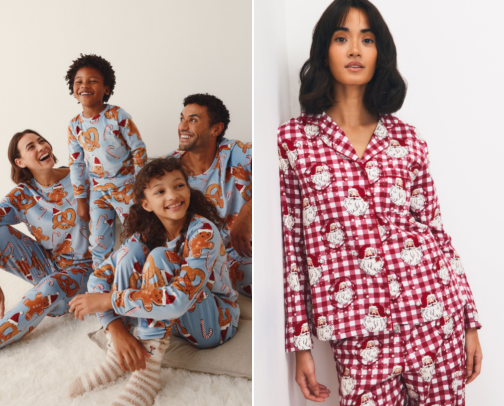 Sainsbury’s TU clothing, amazing Christmas pajamas cover photo collage